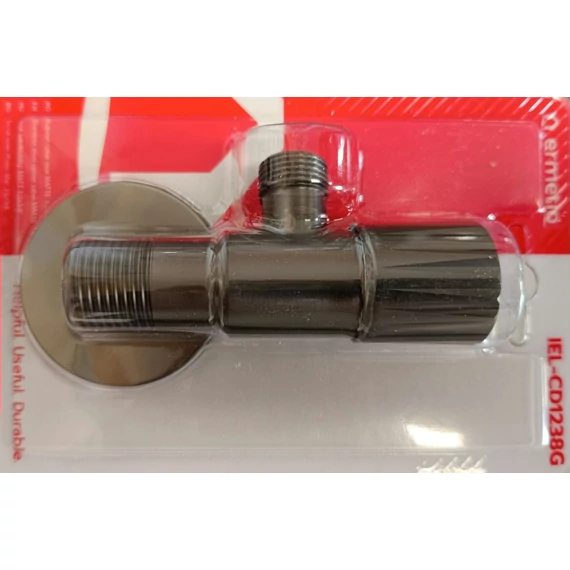 EW Inox sarokszelep matt antracit 1/2"-3/8" kerámiabetétes