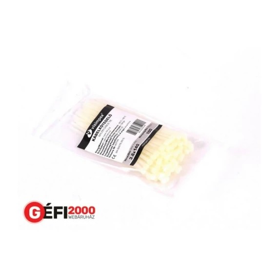 Kábelkötegelő 4,8 X 370 FEKETE 100db/cs