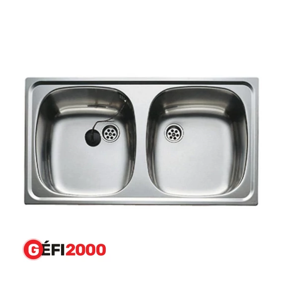 MOFÉM EVO 800x440 2 med. mosogató (565005100 szifon)