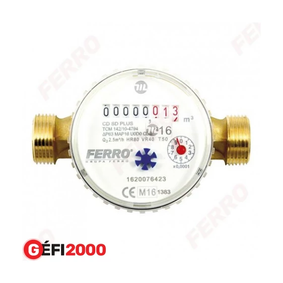 Ferro Szárazon futó vízóra, hidegvizes 3/4" 4,0 m3
