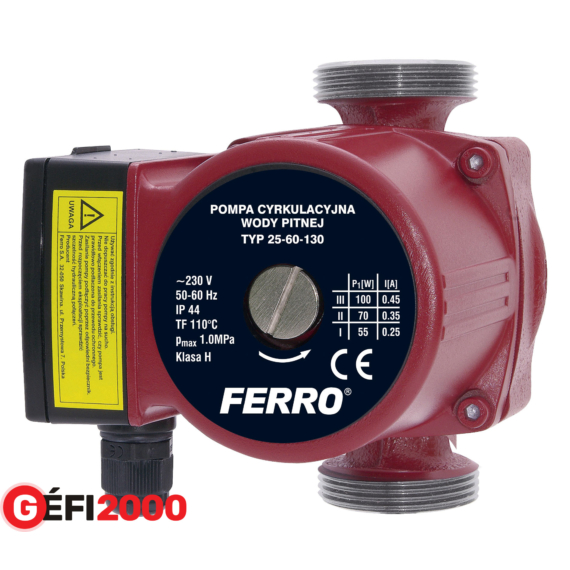 Ferro 25-60 130 fűtési keringetőszivattyú