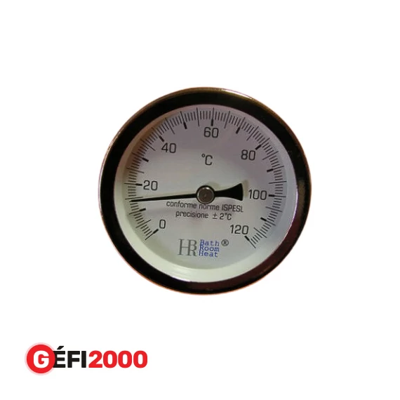 Hőmérő 1/2x40 hátsó csatlakozású 63 mm 0-120 C