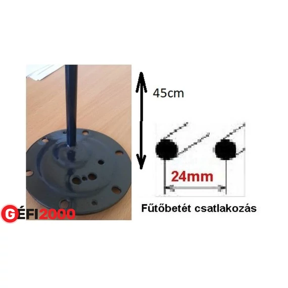 Alaplap "K" zárólap egycsöves hosszú 39cm
