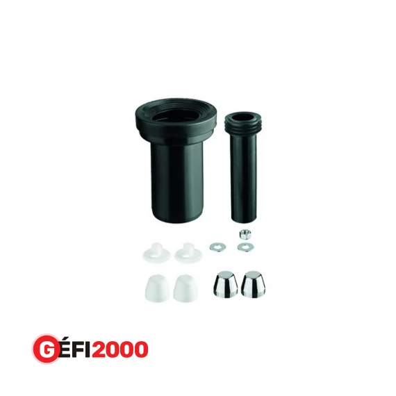 HAAS Fali wc csatlakozó garn.90 mm, FEHÉR  kupakkal 180mm