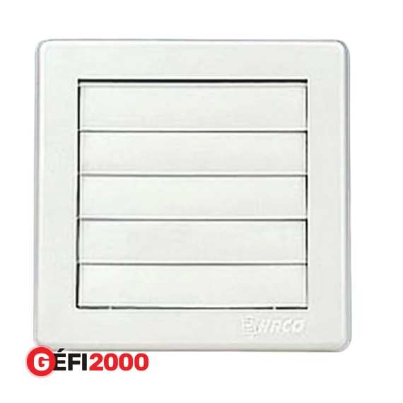 HACO Gravitációs szellőzőrács VM 175 x 175G 125átm. fehér