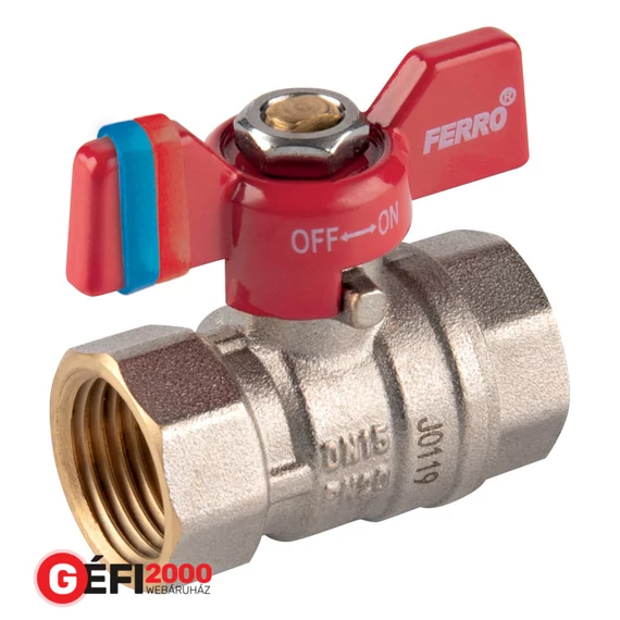 Ferro F-Comfort golyóscsap pillangókarral, 3/4" BB /18/