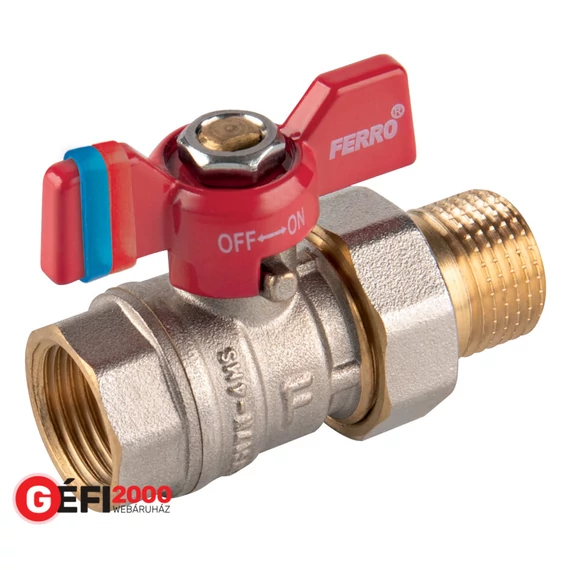 Ferro F-Comfort golyóscsap pillangókarral, 1" KB hollandis /12/