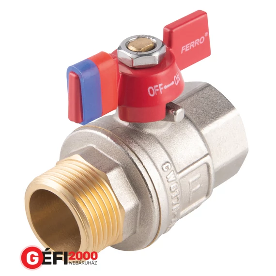 Ferro F-Power golyóscsap pillangókarral, 1/2" KB  /15/