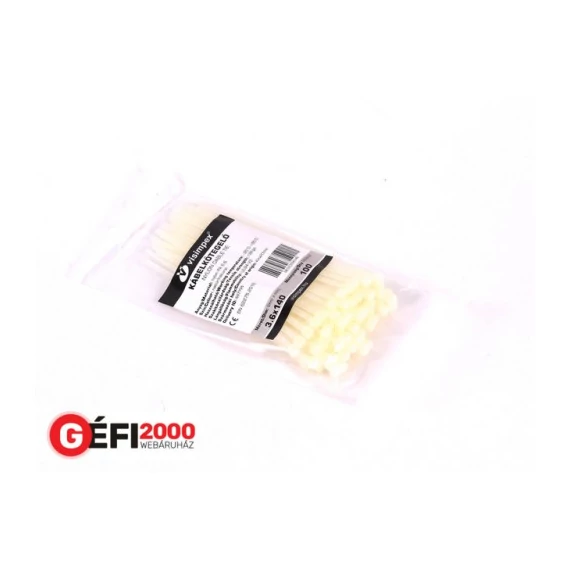 Kábelkötegelő 4,8 X 370 FEHÉR 100db/cs
