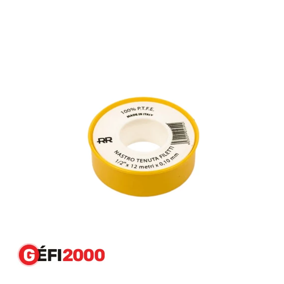 Teflon szalag gázra  1/2" x 0,1 mm x 10 fm (sárga dobozos)