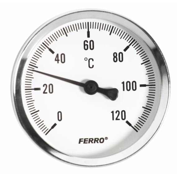Ferro  hőmérő hátsó csatlakozású  (1/2x40) 0-120 C