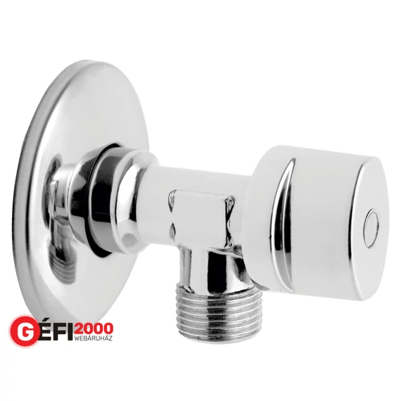 FERRO Sarokszelep fémfogantyúval 1/2"-3/8", 100°C-ig, 10bar