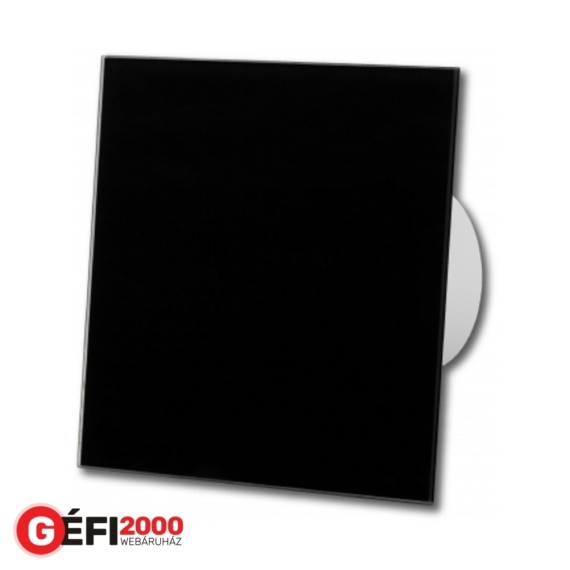 HACO cserélhető design takarópanel fekete üveg,  DRIM 100 ventilátorhoz