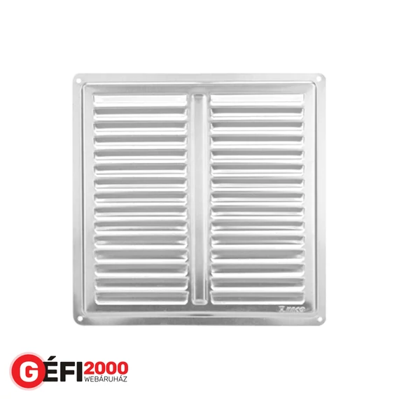 HACO Inox szellőzőrács 200x200 mm.