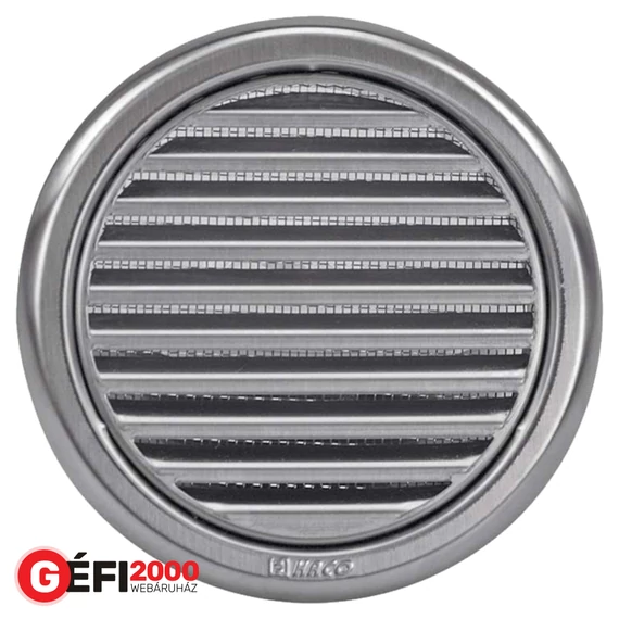 HACO Inox kerek szellőzőrács 125 mm.