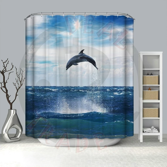 Zuhanyfüggöny textil 180x200 cm DELFIN design
