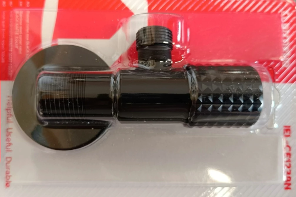 EW Inox sarokszelep matt fekete 1/2