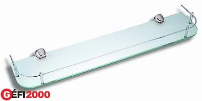 Novaservis kerekített üvegpolc kerettel, 125 x 600 mm