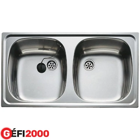 MOFÉM EVO 800x440 2 med. mosogató (565005100 szifon)