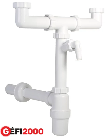 Styron STY-539-3 Mosogatószifon 2 medencés leer.nélkül mosóg csatl.