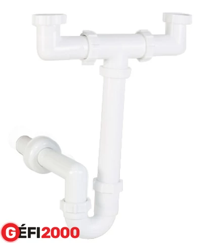 Styron STY-639-2  Csőszifon 2 medencés leer. nélkül 40 mm