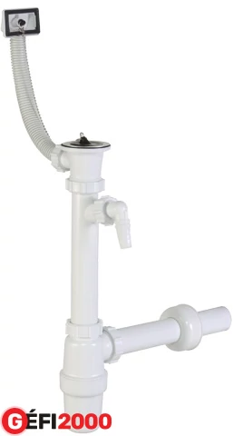 Styron STY-638-1  Csőszifon 1 medencés túlf+leer+mosogató csat.40-es elfoly.