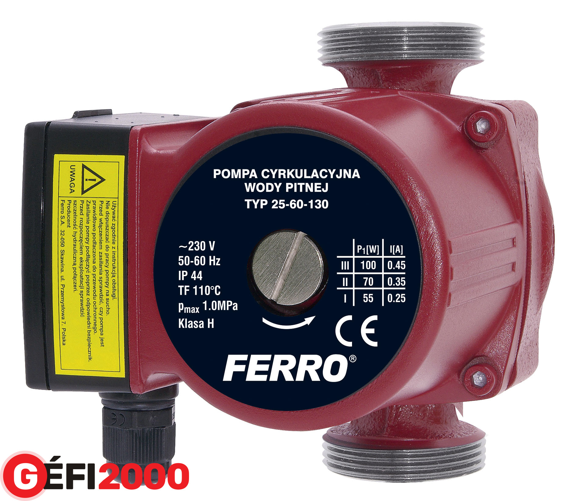 Ferro 25-60 130 fűtési keringetőszivattyú