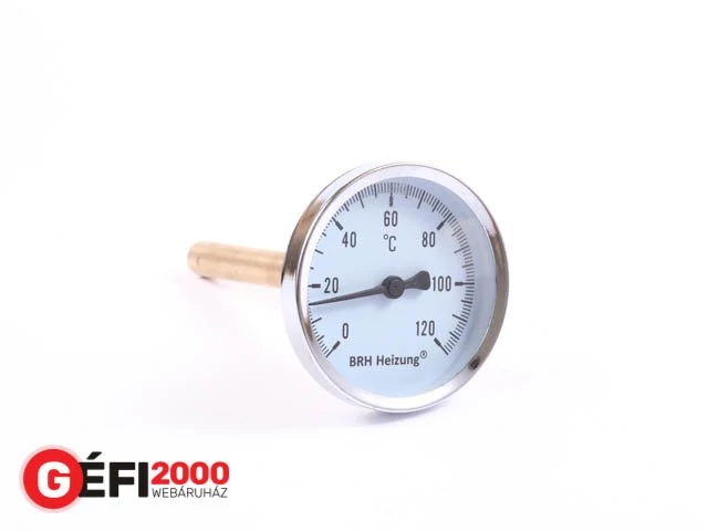 Hőmérő 1/2x100 hátsó csatl.63 mm 0-120 C