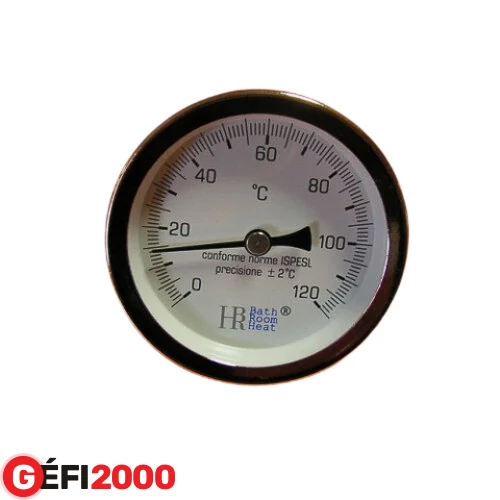 Hőmérő 1/2x40 hátsó csatlakozású 63 mm 0-120 C