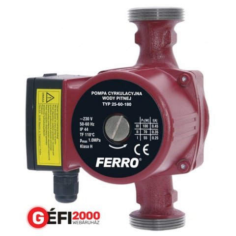 Ferro 25/60 180 mm/5,5 m keringető szivattyú