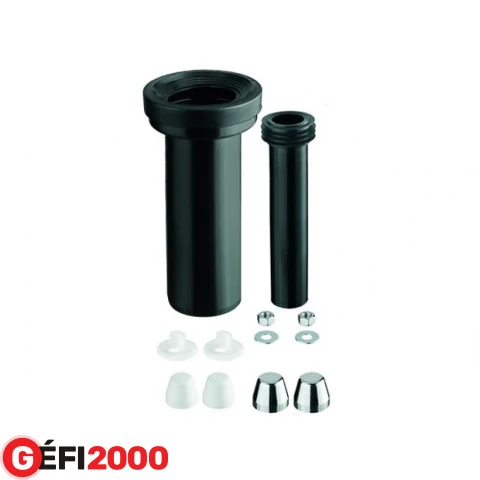 HAAS Fali wc csatlakozó garn.90 mm króm kupakkal 300mm