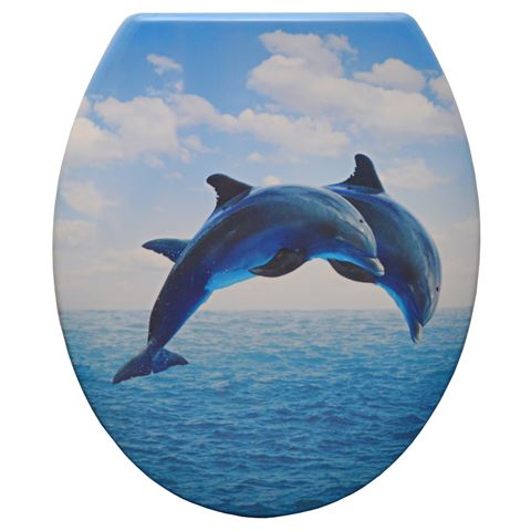 P-A Kék delfines duroplast wc ülőke