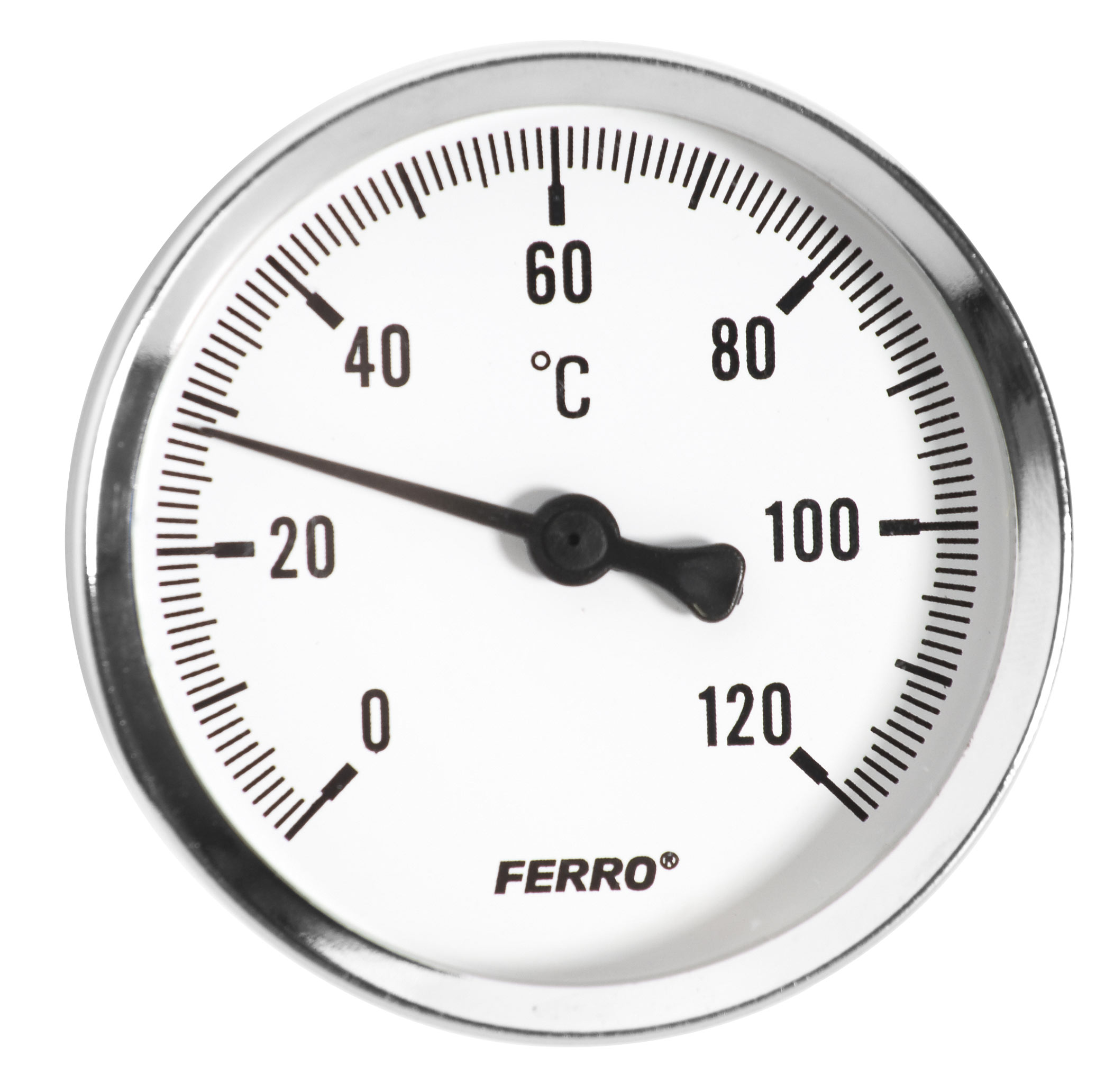 Ferro  hőmérő hátsó csatlakozású  (1/2x40) 0-120 C