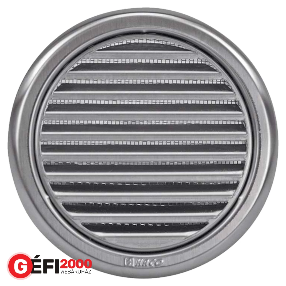 HACO Inox kerek szellőzőrács 125 mm.